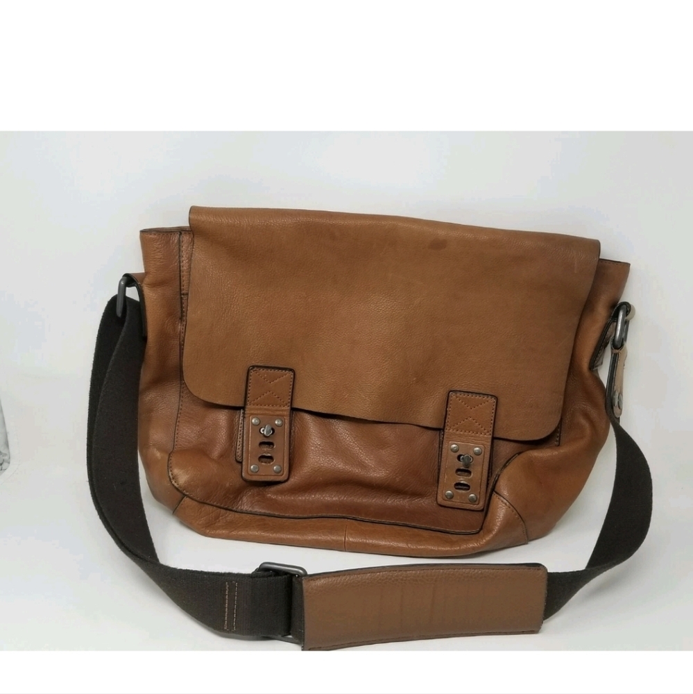Fossil Leather Shoulder -Laptop Bag 17" Brown